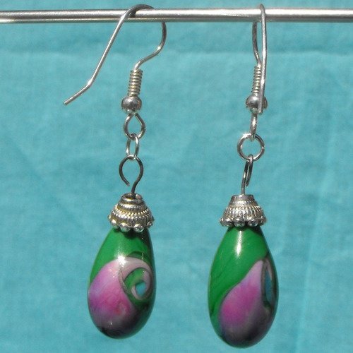 Boucles d'oreille perles murano bcl.1808