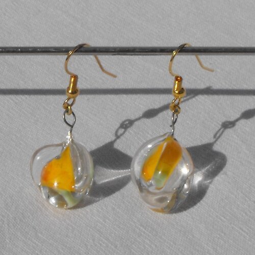 Boucles d'oreille perles murano bcl.1734
