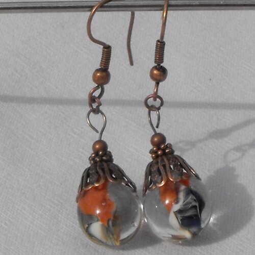 Boucles d'oreille perles murano bcl.1755