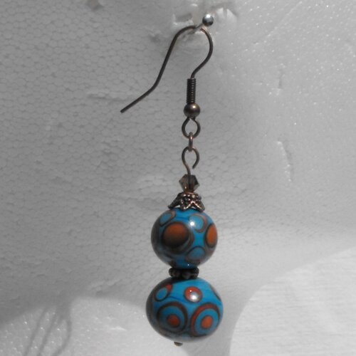 Boucles d'oreille perles murano bcl.1432