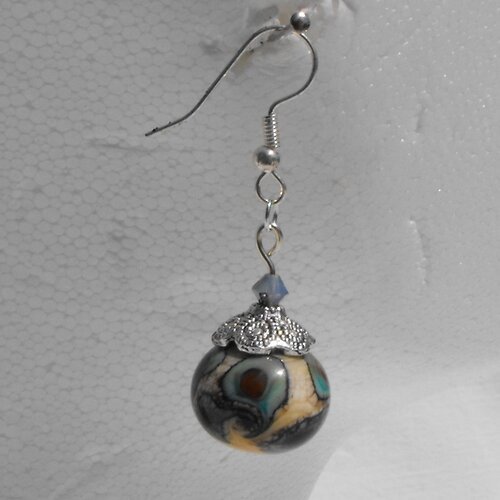 Boucles d'oreille perles murano bcl.1424
