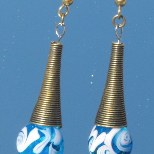 Boucles d'oreille perles murano bcl.1931