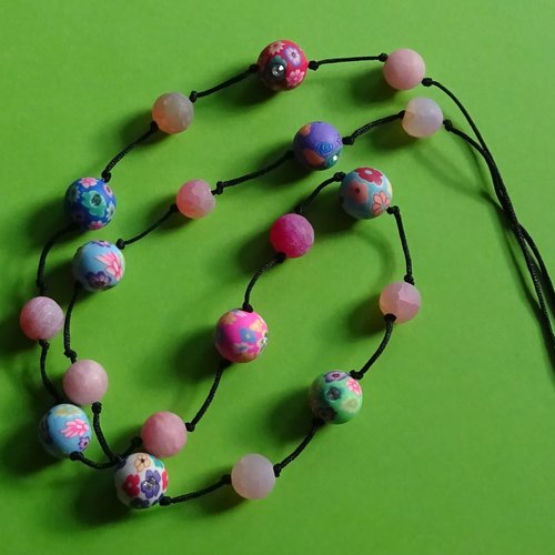 Collier perles fimo cl.1021
