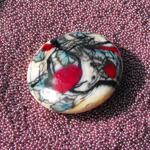 Bague cabochon murano bag.1206