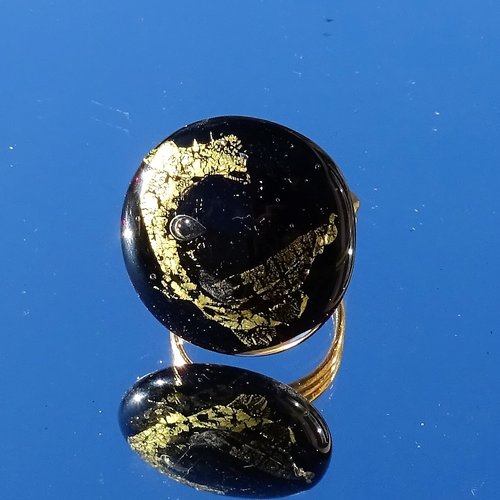 Bague cabochon murano bag.1505