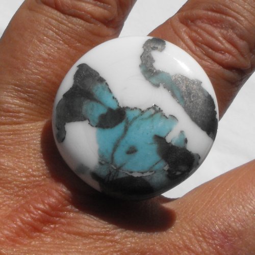 Bague cabochon murano bag.1008