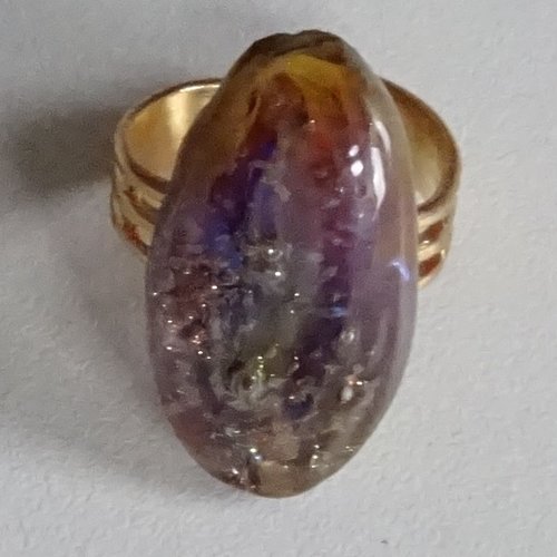 Bague cabochon murano bag.1573