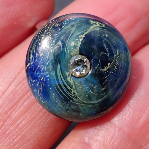 Bague cabochon murano bag.1402