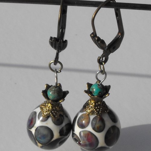 Boucles d'oreille perles murano bcl.2240