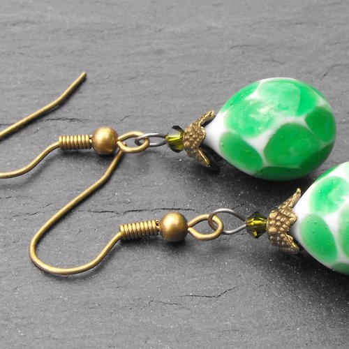 Boucles d'oreille perles murano bcl.2384