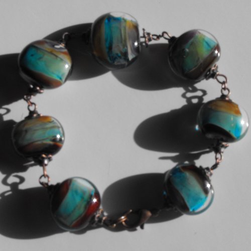 Bracelet perles en verre filé bracel.0603