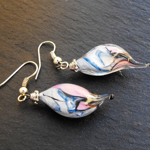 Boucles d'oreille perles murano bcl.2513