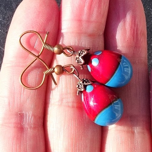 Boucles d'oreille perles murano bcl.2904