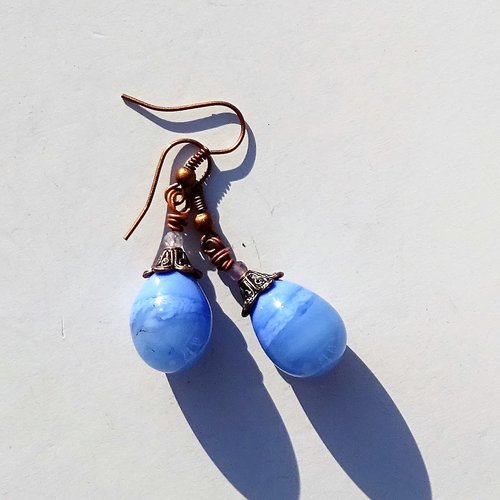Boucles d'oreille perles murano bcl.2906
