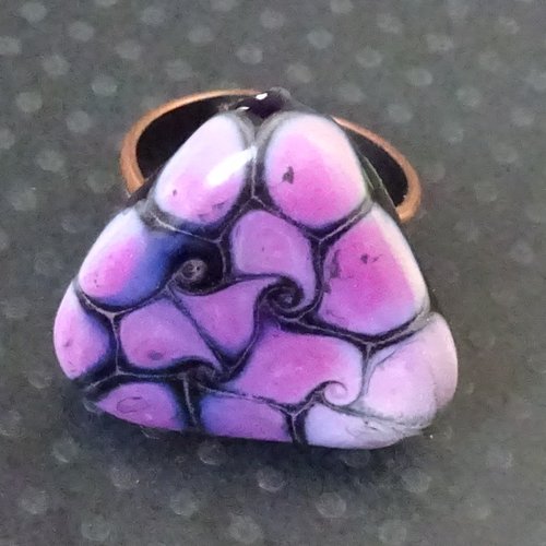 Bague cabochon murano bag.1621