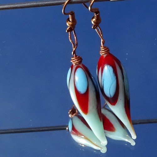 Boucles d'oreille murano bcl.2834