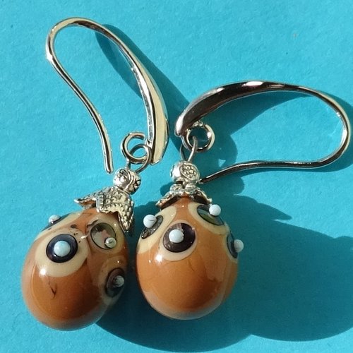 Boucles d'oreille perles murano bcl.3265