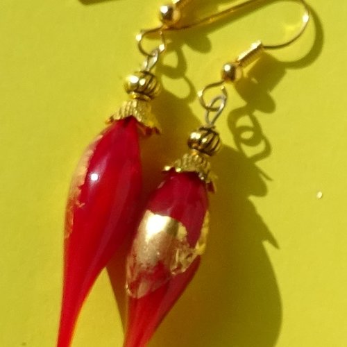 Boucles d'oreille perles murano bcl.3266