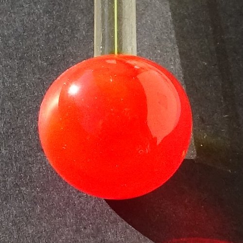 Petite boule décorative sur tige, verre filé, lampwork, verre de murano, deco.0077
