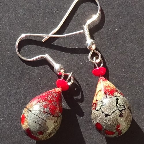 Boucles d'oreille perles murano bcl.3279