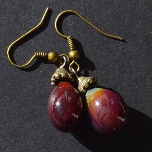 Boucles d'oreille perles murano bcl.3289