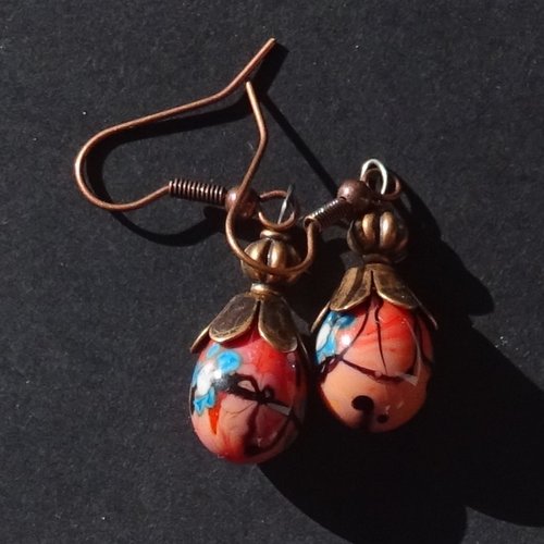 Boucles d'oreille perles murano bcl.3296