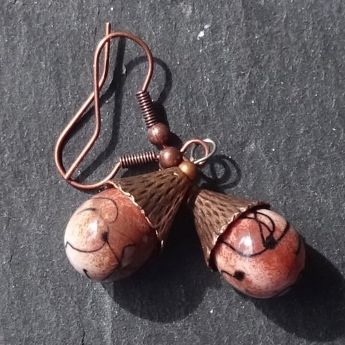 Boucles d'oreille perles murano bcl.3308