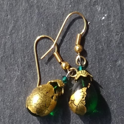 Boucles d'oreille perles murano bcl.3315