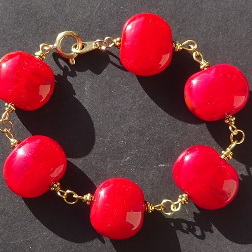 Bracelet perles en verre filé bracel.0737