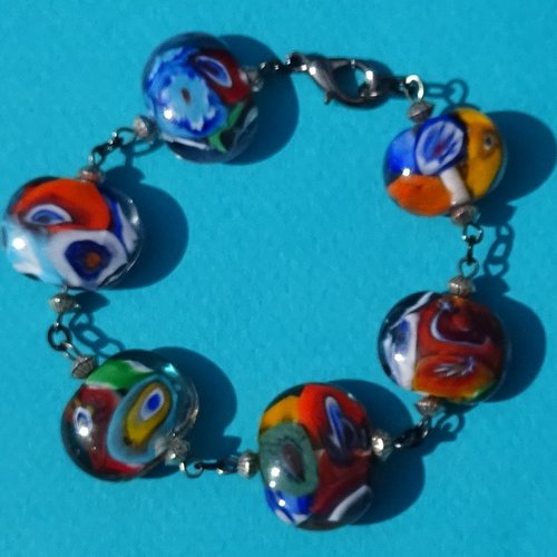 Bracelet perles en verre filé bracel.0741