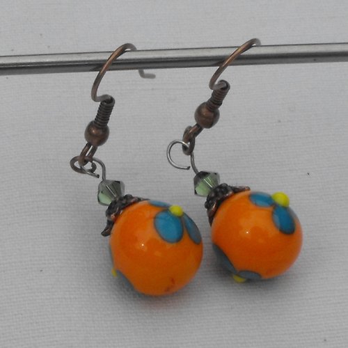 Boucles d'oreille perles murano bcl.2011