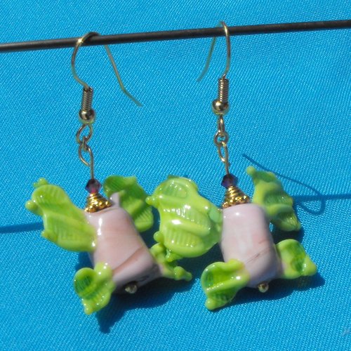 Boucles d'oreille perles murano bcl.2158