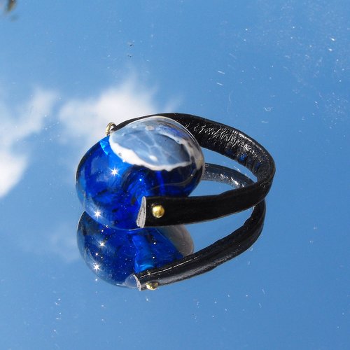 Bague cabochon murano bag.1300