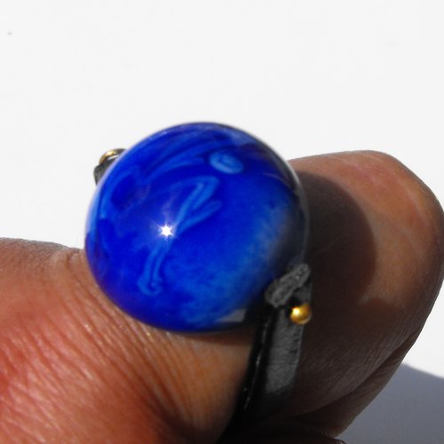 Bague cabochon murano bag.1307