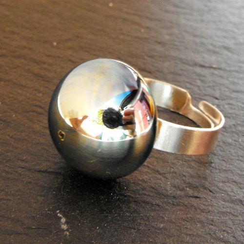 Bague cabochon murano bag.1314