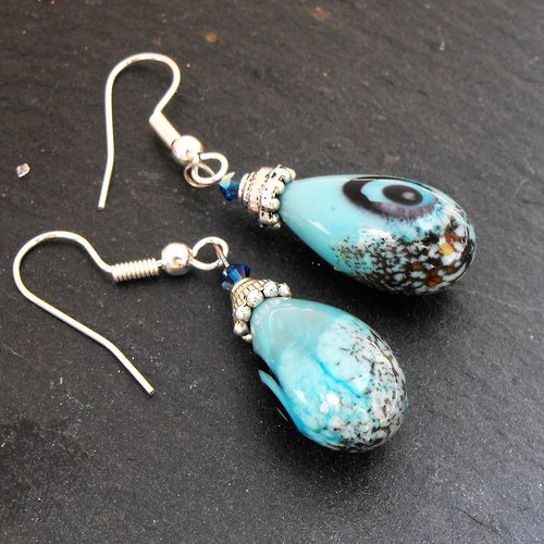 Boucles d'oreille perles murano bcl.2598