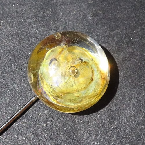 Broche fibule en verre filé, lampwork, broch.0270