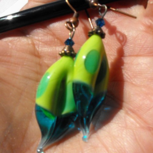 Boucles d'oreille perles murano bcl.2556