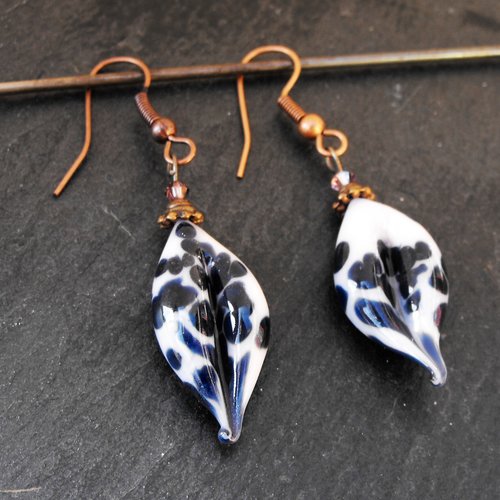 Boucles d'oreille perles murano bcl.2526