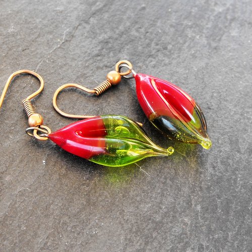 Boucles d'oreille perles murano bcl.2529