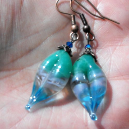 Boucles d'oreille perles murano bcl.2540