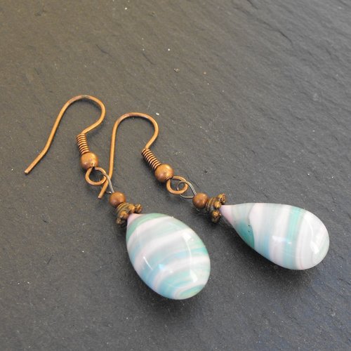 Boucles d'oreille perles murano bcl.2522