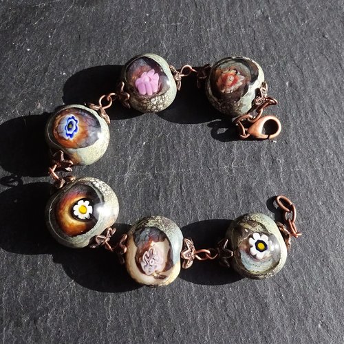 Bracelet perles en verre filé bracel.0680