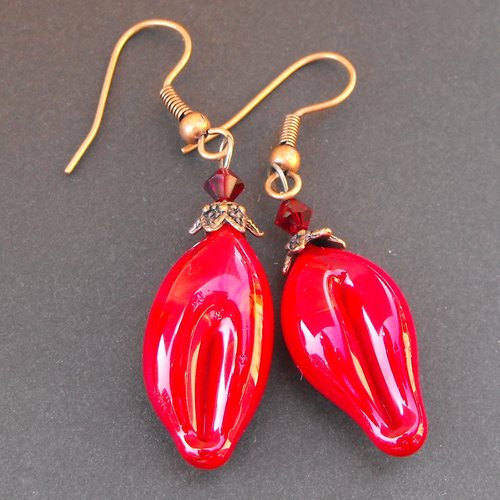 Boucles d'oreille perles murano bcl.2459