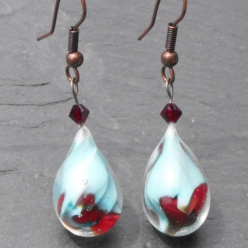 Boucles d'oreille perles murano bcl.2415