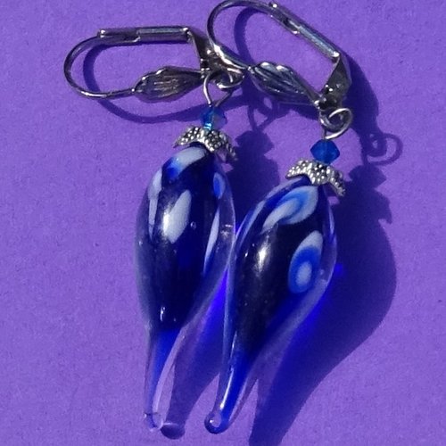 Pendants d'oreille verre filé bcl.3065