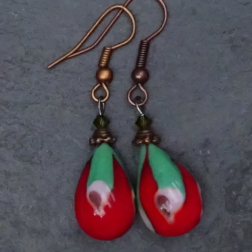 Pendants d'oreille verre filé bcl.2993