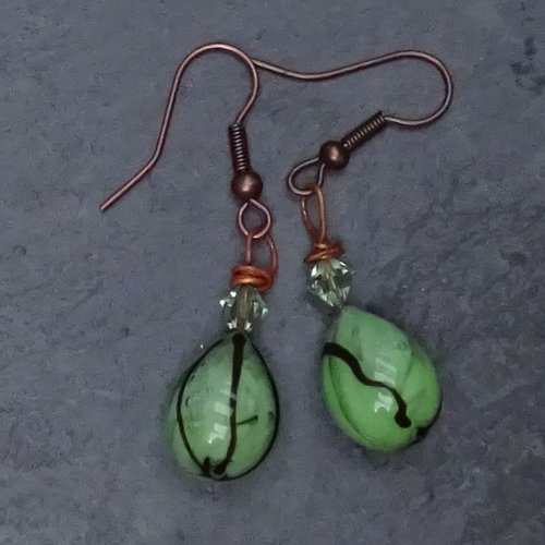 Pendants d'oreille verre filé bcl.2992