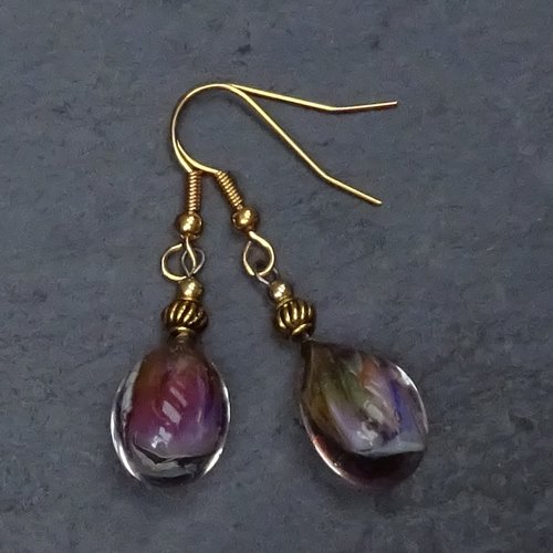 Pendants d'oreille verre filé bcl.2994