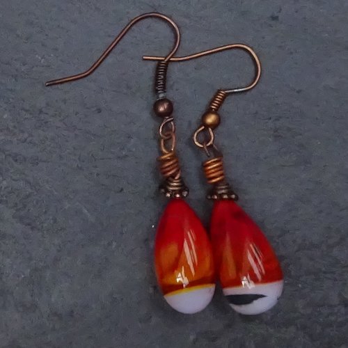Pendants d'oreille verre filé bcl.2996